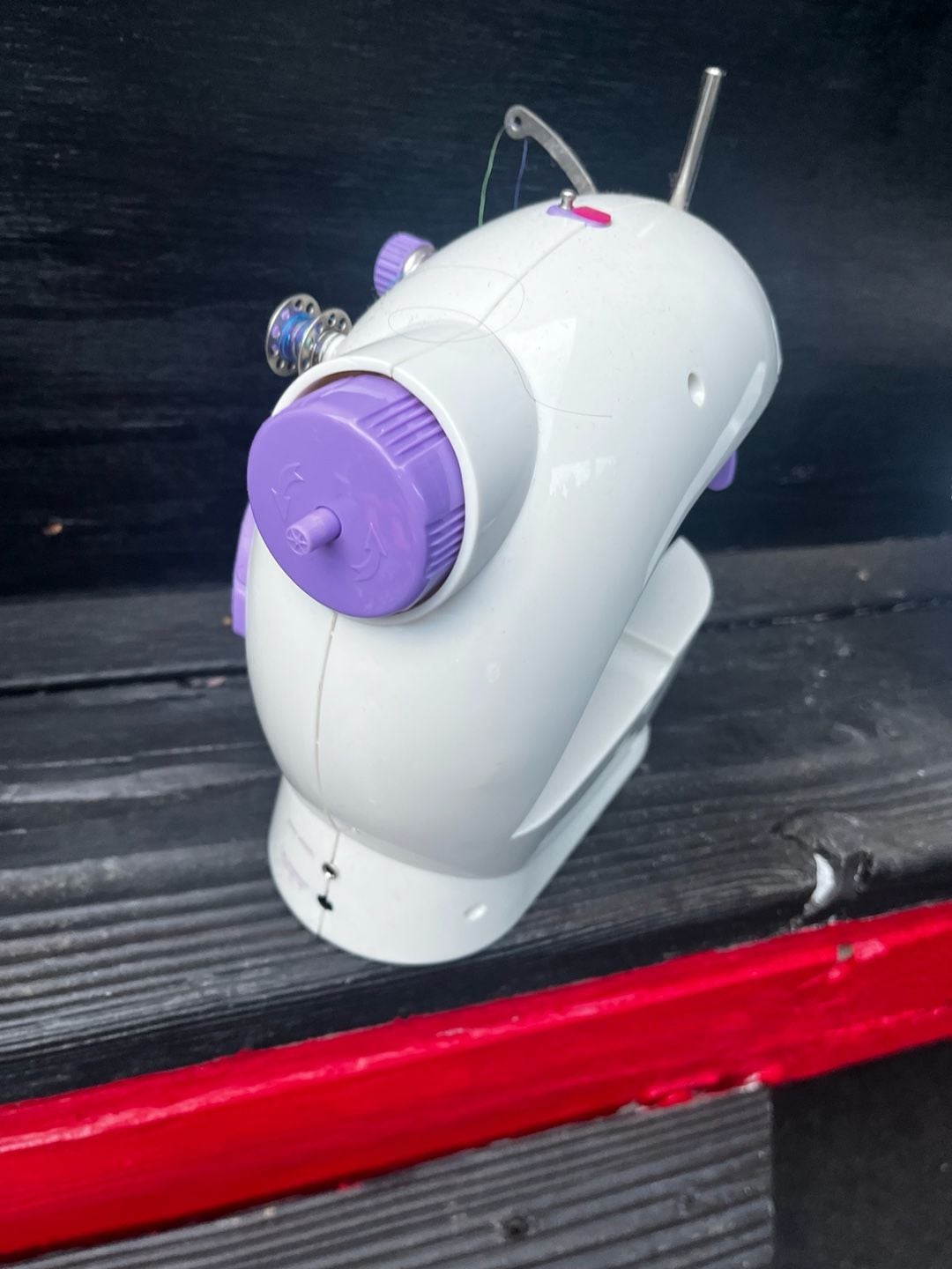 KPCB Tech Mini Portable Sewing Machine White Purple 4
