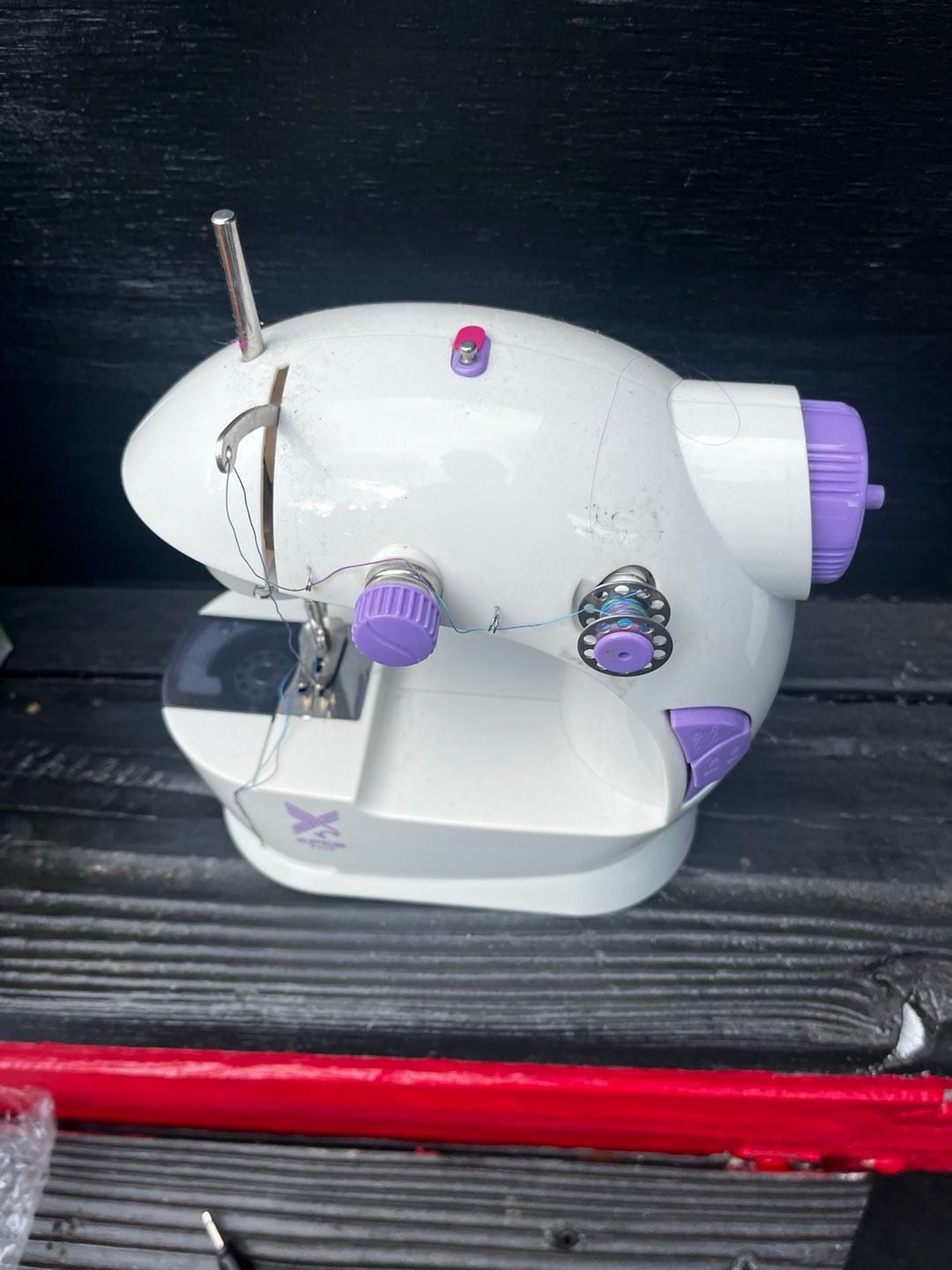 KPCB Tech Mini Portable Sewing Machine White Purple 6