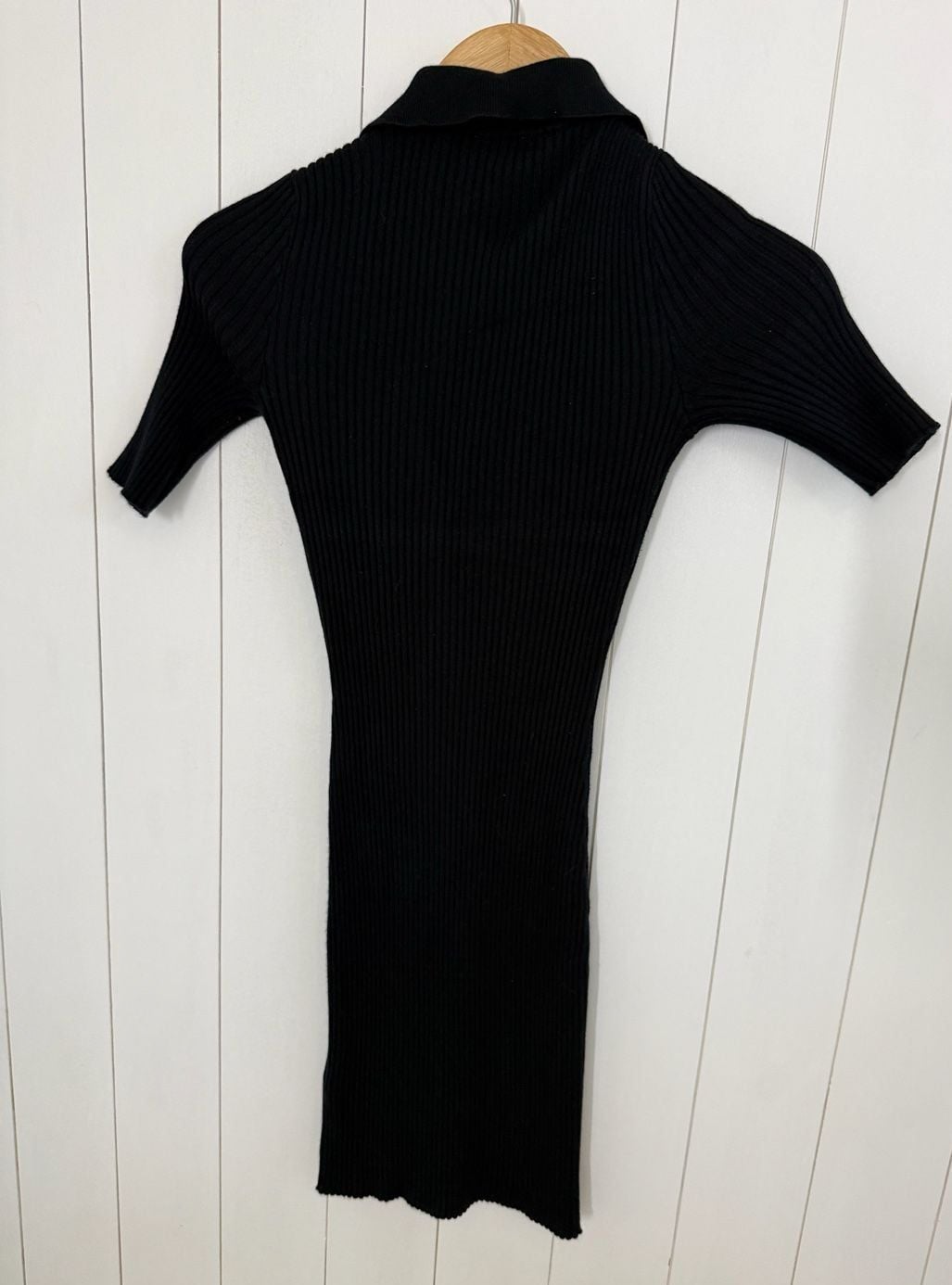 Abercrombie & Fitch Midi Dress Size SP Black Ribbed Polo 5