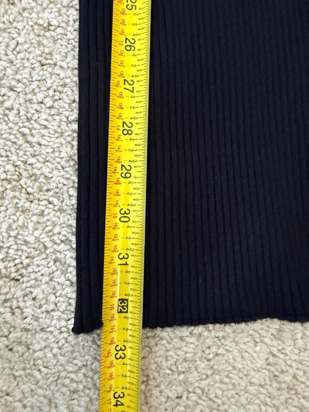 Abercrombie & Fitch Midi Dress Size SP Black Ribbed Polo 8