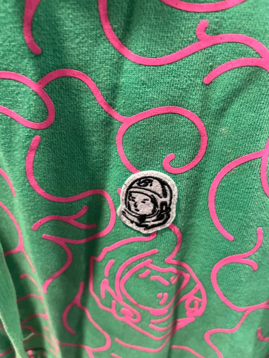 Billionaire Boys Club Cortex Hoodie Size S Green Pink Brain Print 3