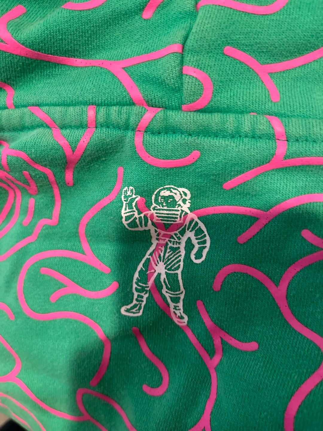 Billionaire Boys Club Cortex Hoodie Size S Green Pink Brain Print 4