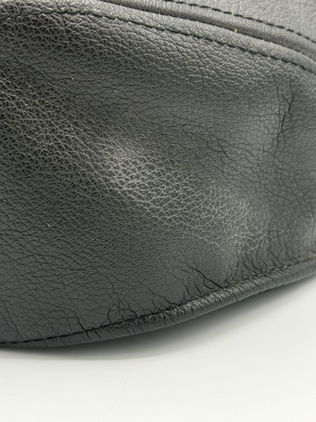 Harley Davidson 99561-04V Leather Ivy Cap Hat Black Newsboy Size L Genuine 6