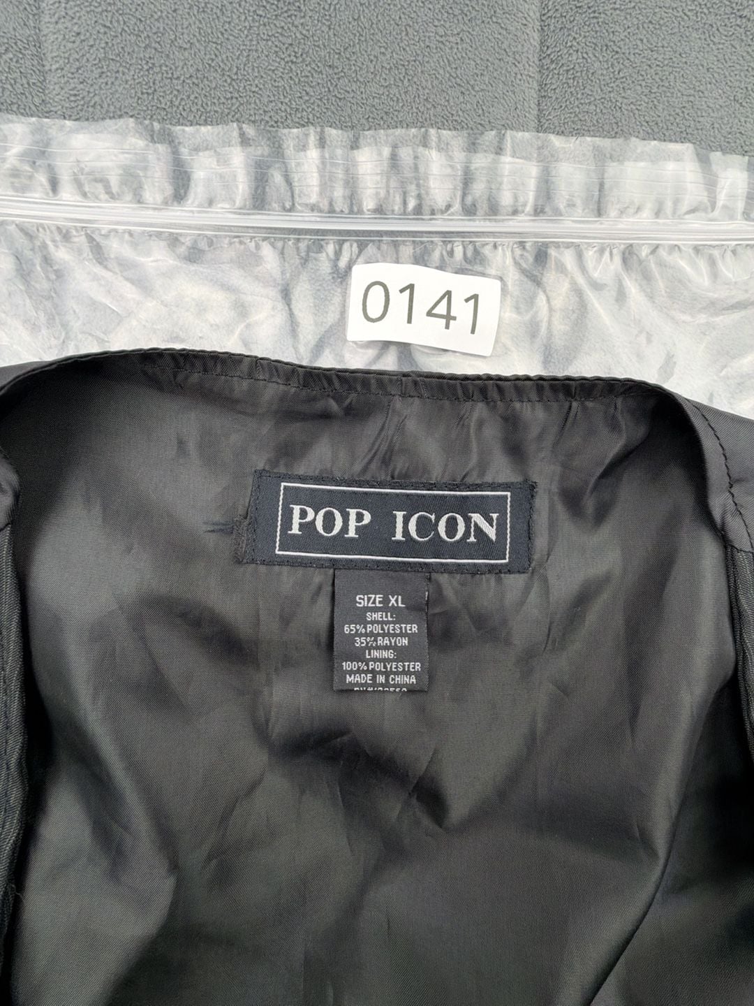 Pop Icon Pinstripe Vest Size XL Gothic Cross Embellished Black 10