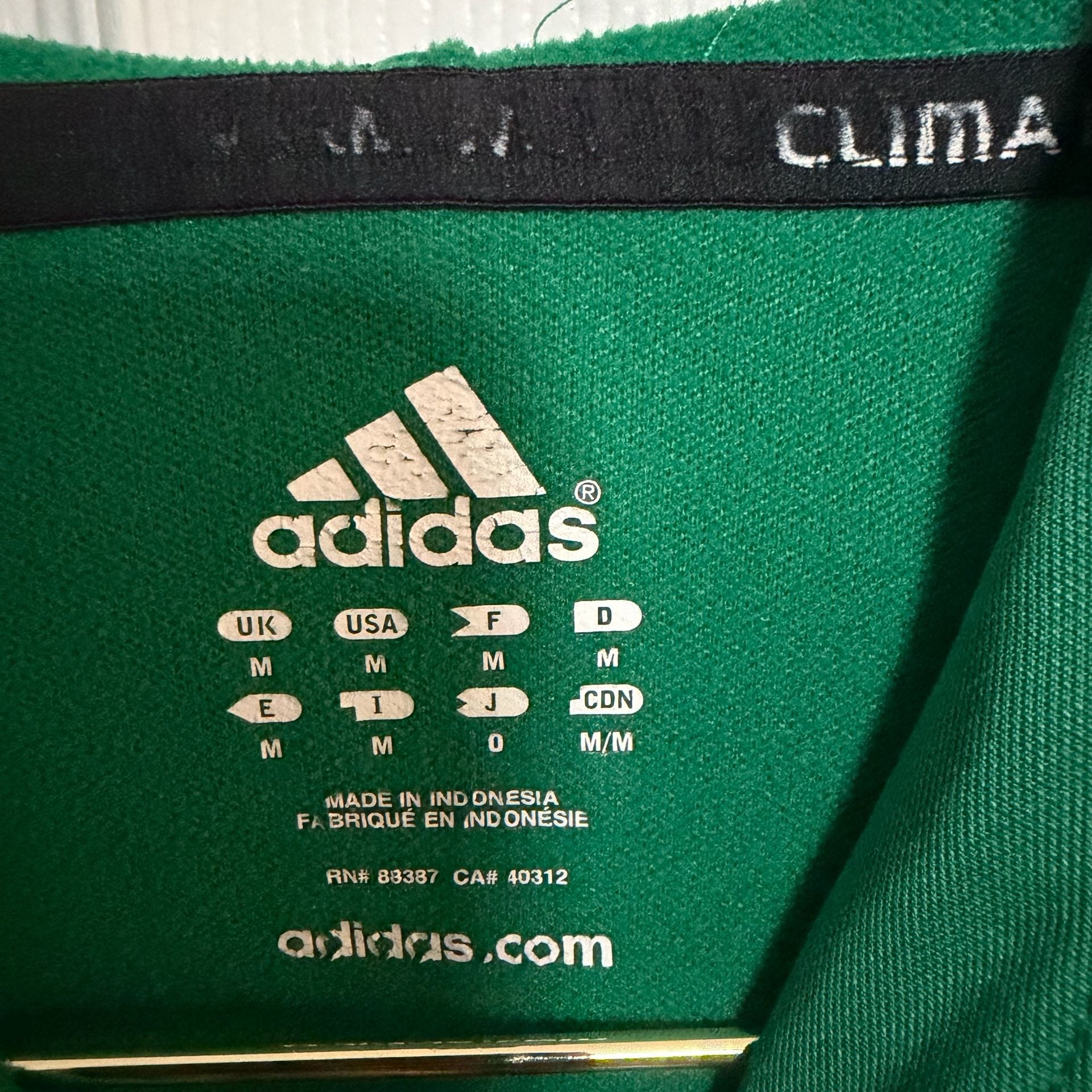 Adidas Green Clima Hoodie Size M Green Black Hooded Sweatshirt 3