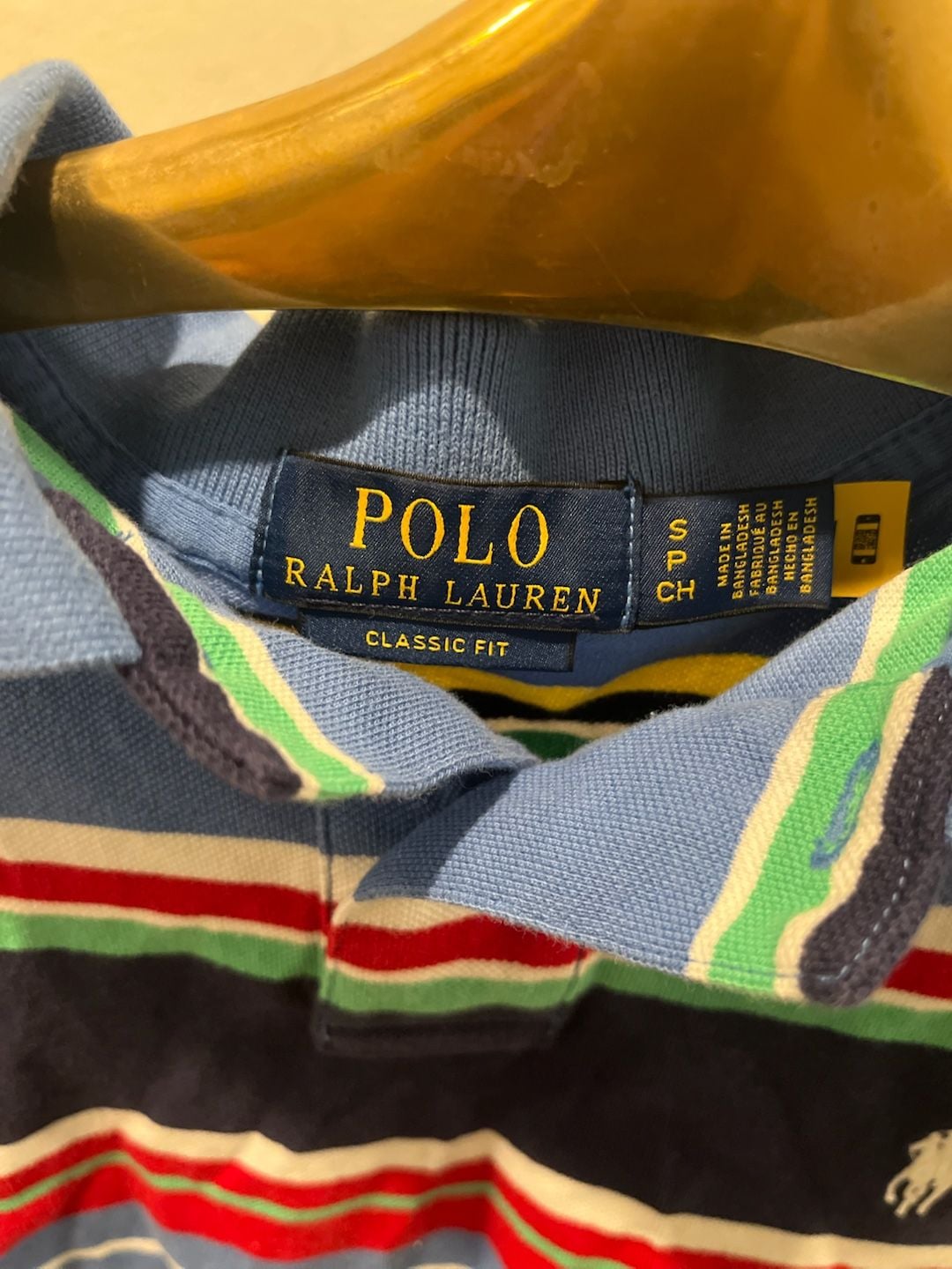 Polo Ralph Lauren Classic Fit Striped Mesh Polo Shirt Size S Blue Multi 2