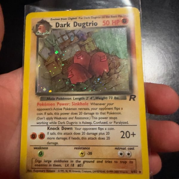 Pokemon Dark Dugtrio Team Rocket Holo Rare Card
