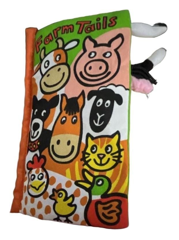 Jellycat Farm Tails Activity Book Soft Cloth Book 1