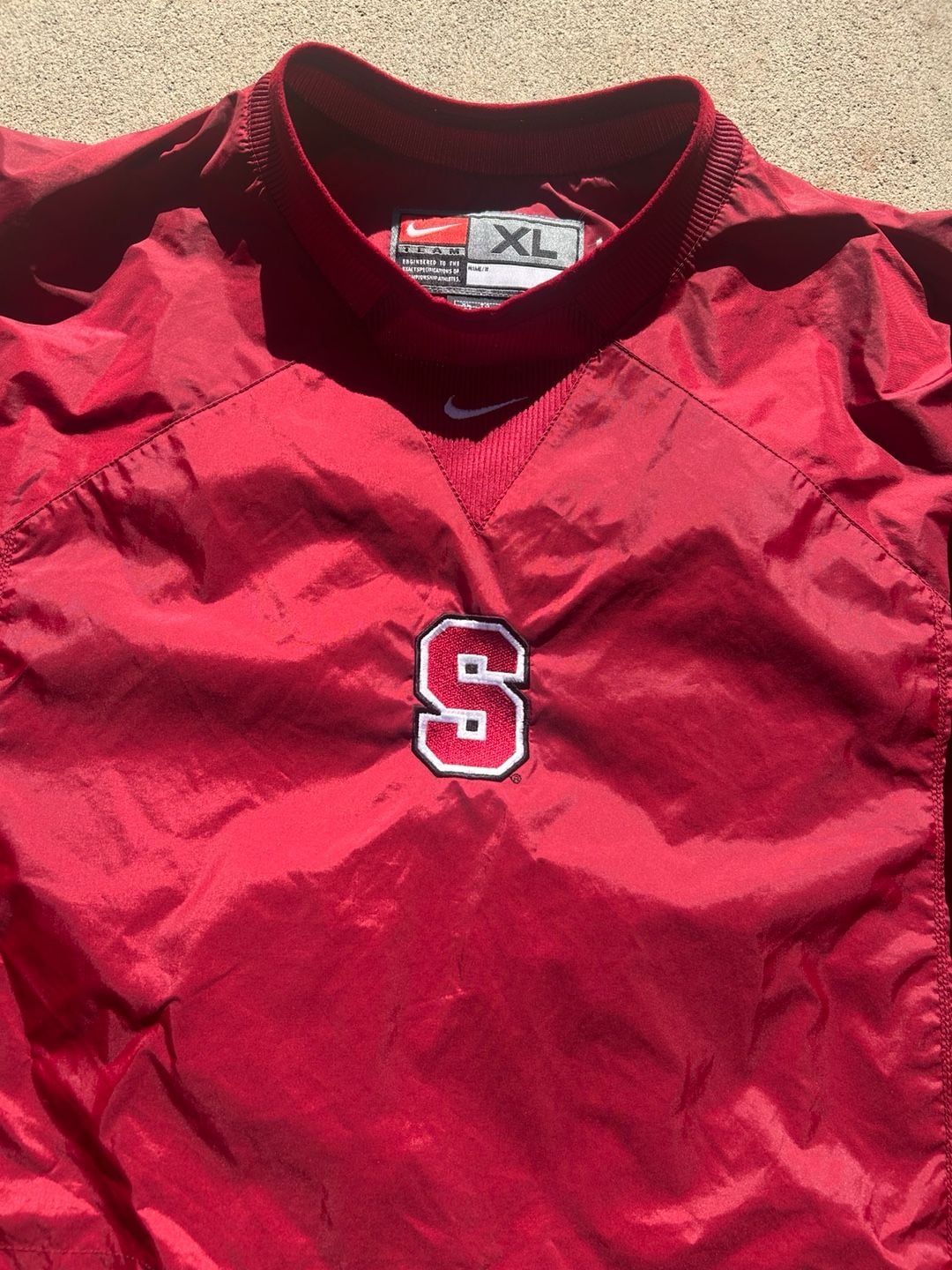 Nike Stanford Cardinal Windbreaker Jacket Size XL Red Pullover 2