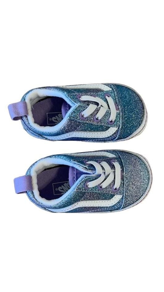 Vans Glitter Toddler Sneakers Blue Purple White 2