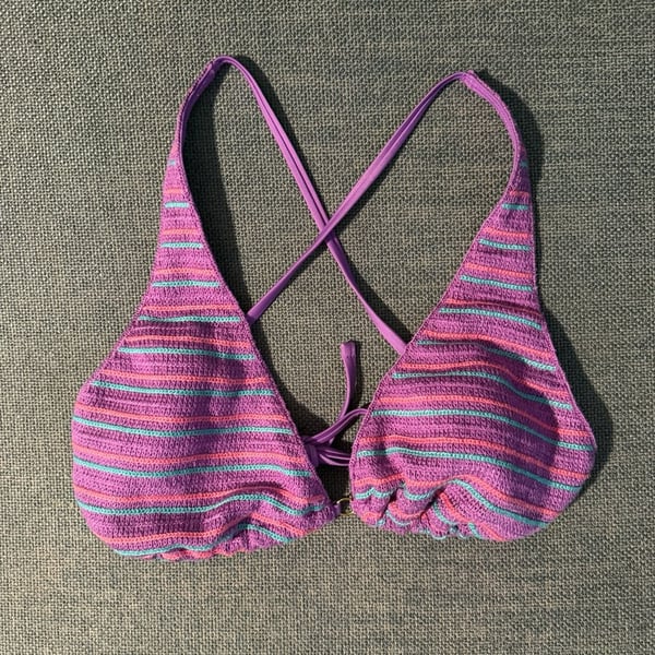 Shade & Shore Women's Crochet Triangle Bikini Top