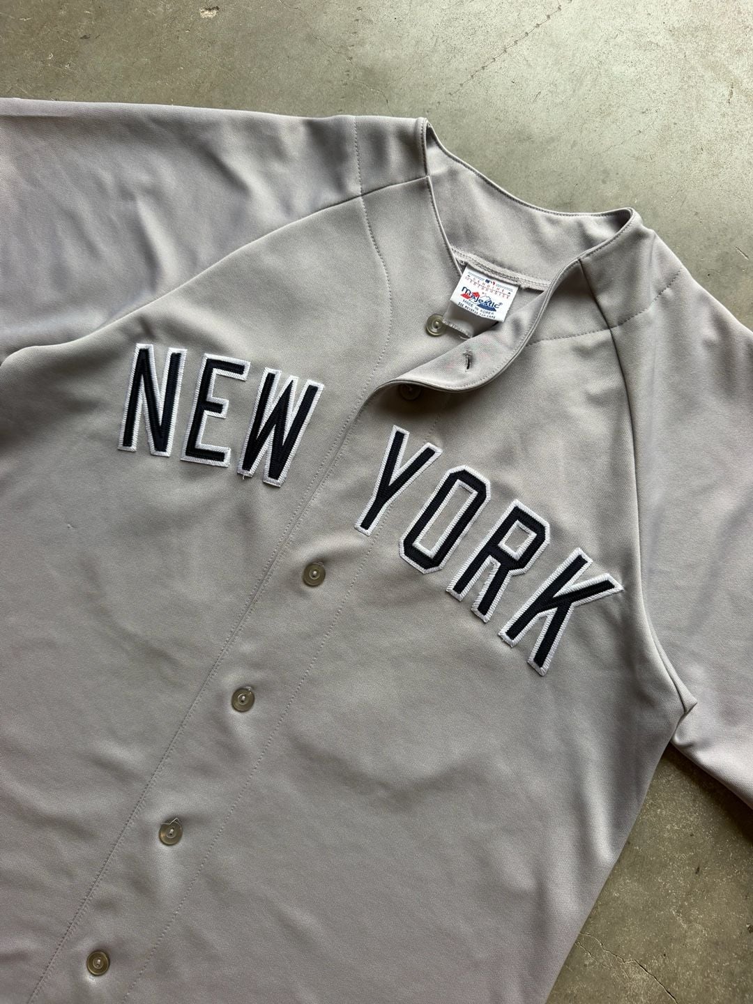 Vintage 90s Majestic New York Yankees Soler 00 Size 42 Gray Baseball Jersey 4