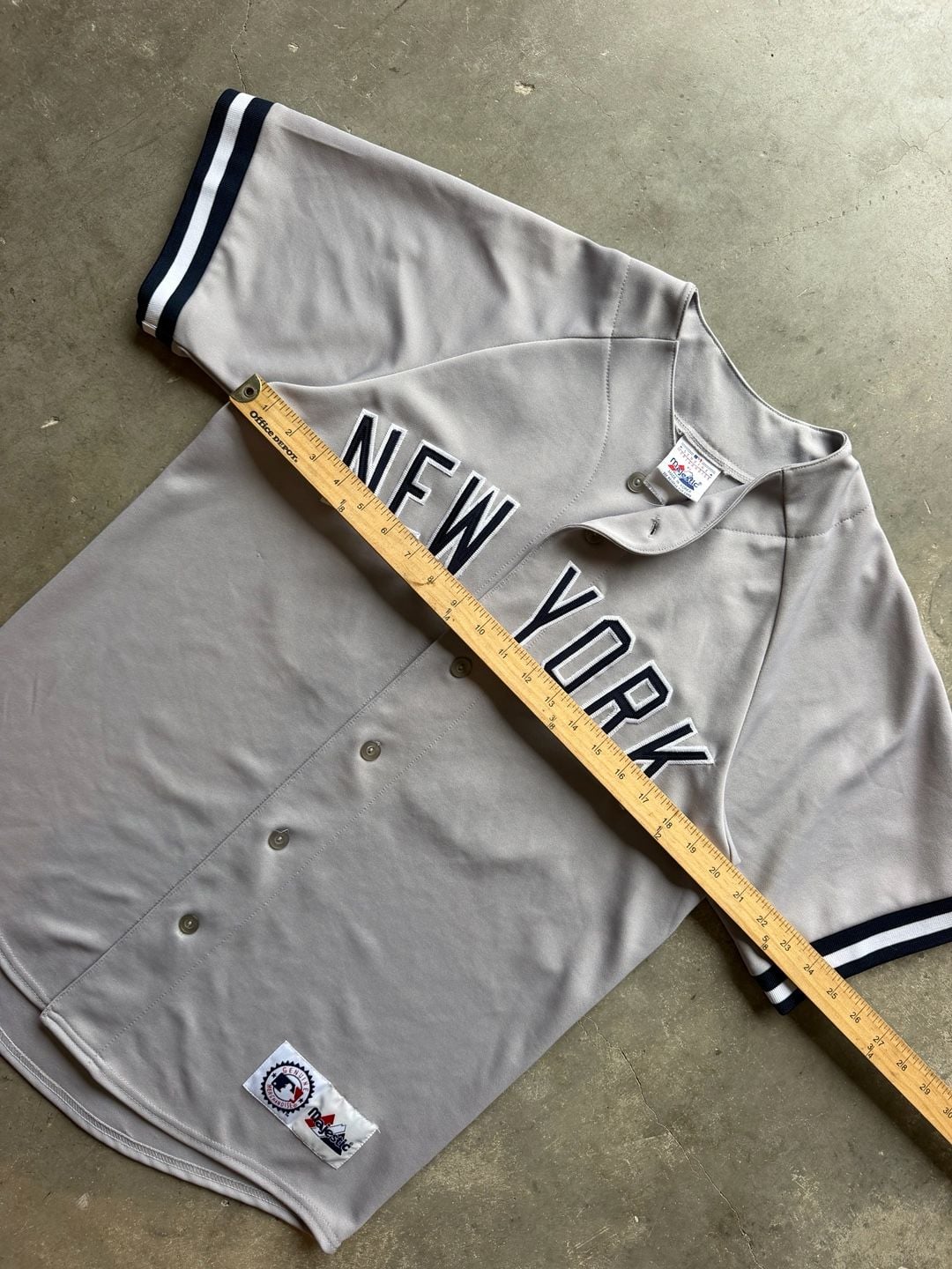 Vintage 90s Majestic New York Yankees Soler 00 Size 42 Gray Baseball Jersey 5