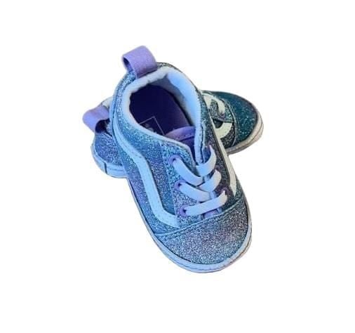 Vans Glitter Toddler Sneakers Blue Purple White 4