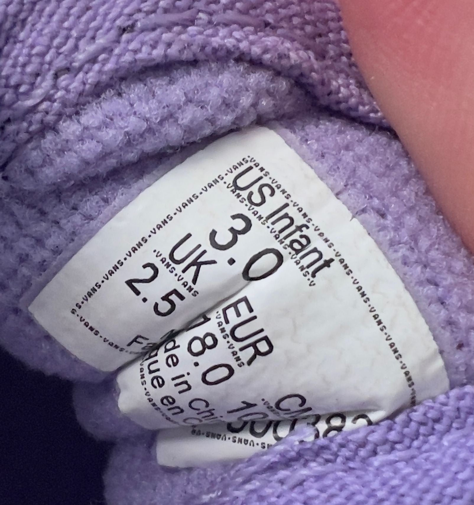 Vans Glitter Toddler Sneakers Blue Purple White 5