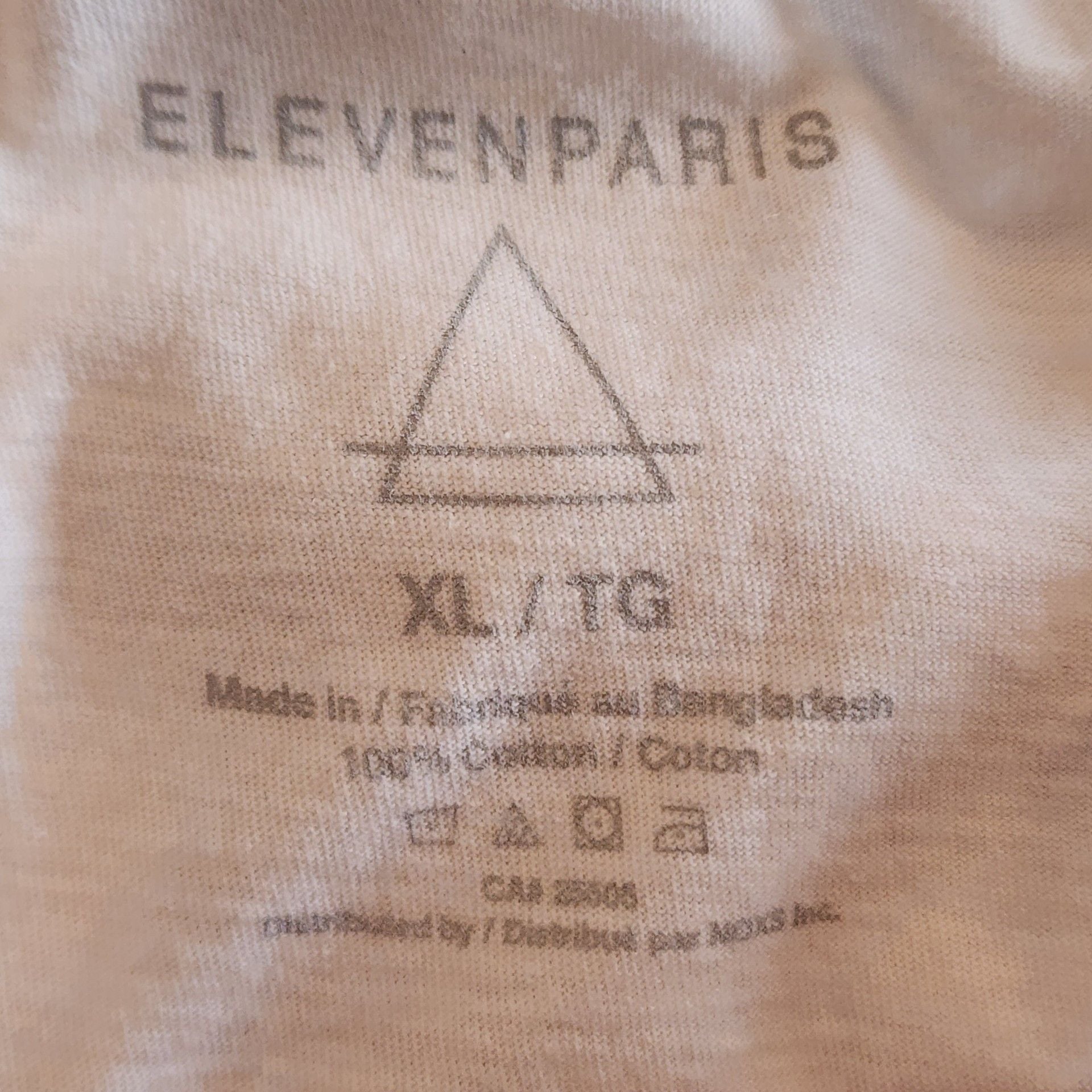 Eleven Paris Melted Psych Smiley Face Graphic White T-Shirt Size XL 7