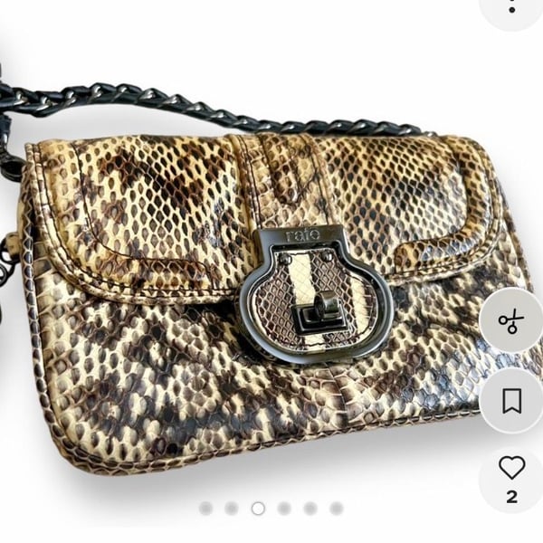 Rafe Snakeskin Mini Crossbody Bag Brown