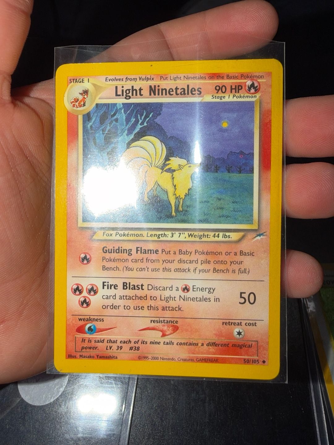 Pokémon Light Ninetales Neo Destiny 50/105 Uncommon Non-Holo 1