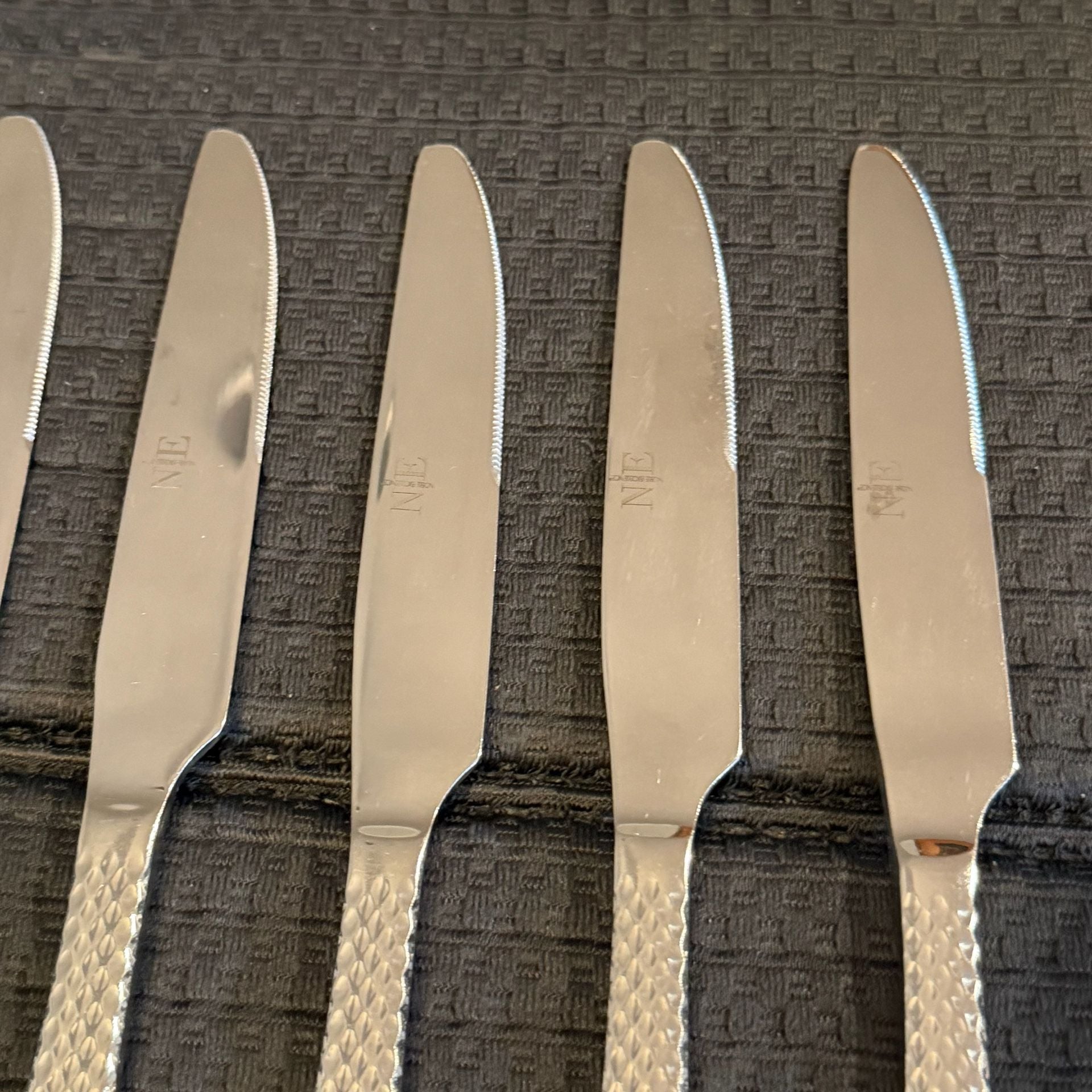 Noble Excellence Hunter Stainless Steel Dinner Knives Set of 6 5