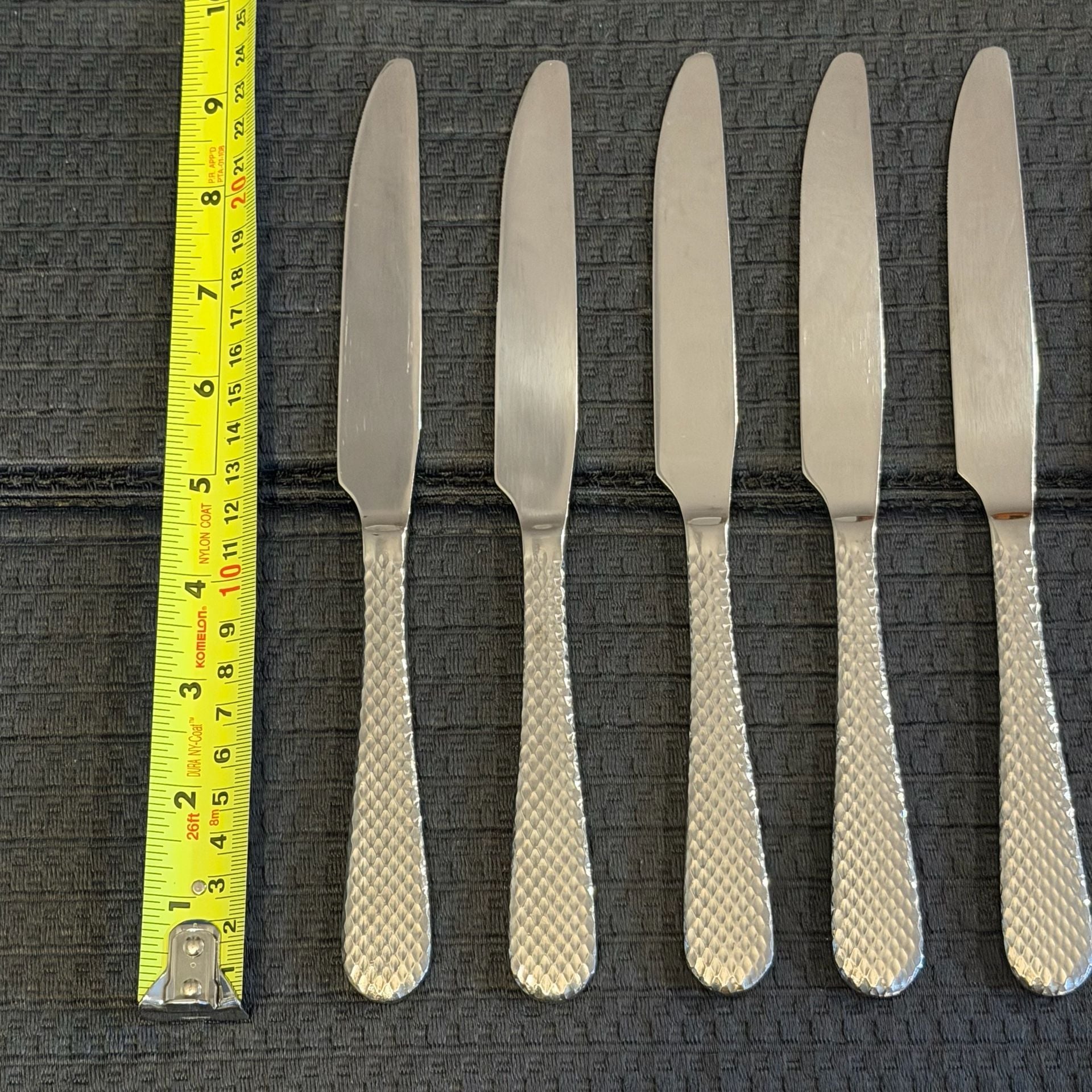 Noble Excellence Hunter Stainless Steel Dinner Knives Set of 6 10