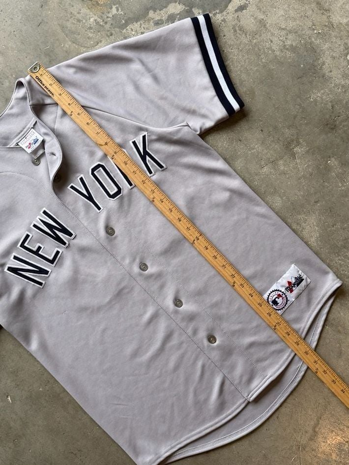 Vintage 90s Majestic New York Yankees Soler 00 Size 42 Gray Baseball Jersey 6