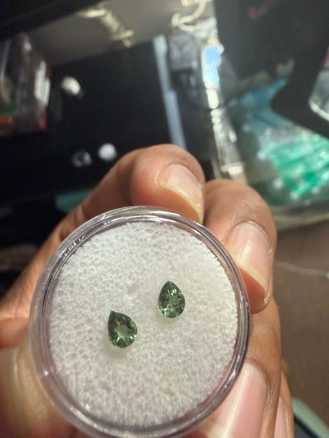 Shepherd Gemworks Green Apatite From Madagascar 0.65 Cts Loose Gemstone Pear 1