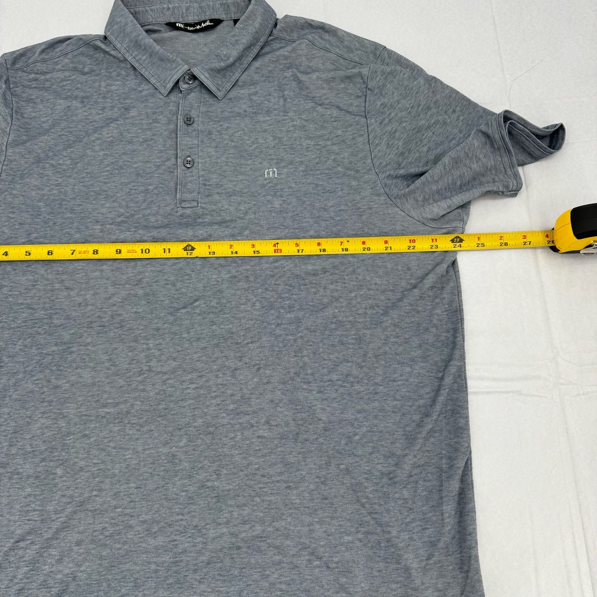 TravisMathew Polo Shirt Size XXL Gray Short Sleeve Golf Shirt 5