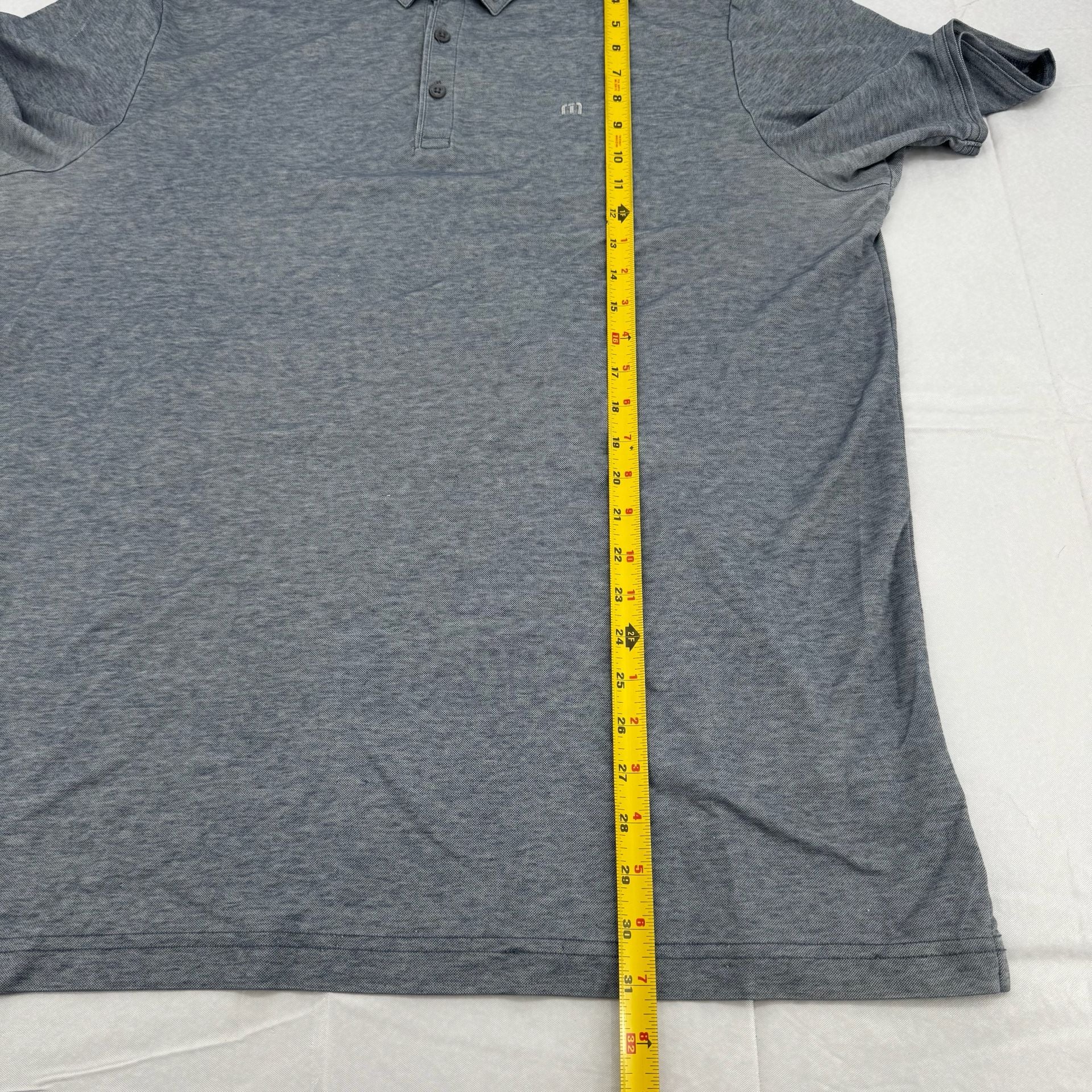 TravisMathew Polo Shirt Size XXL Gray Short Sleeve Golf Shirt 6