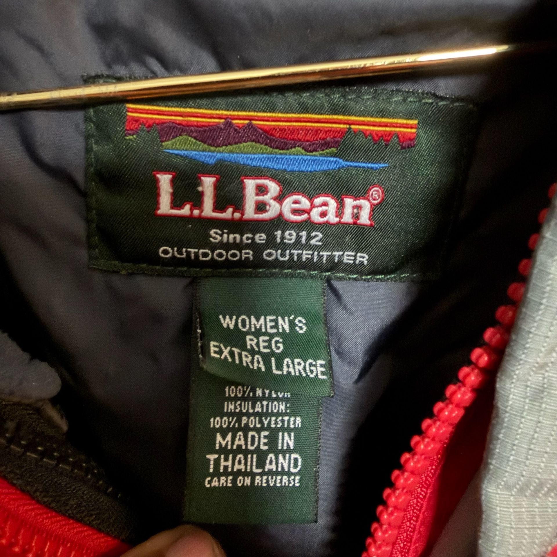 L.L. Bean Women's Red and Gray 3-in-1 Winter Jacket Extra Large 4
