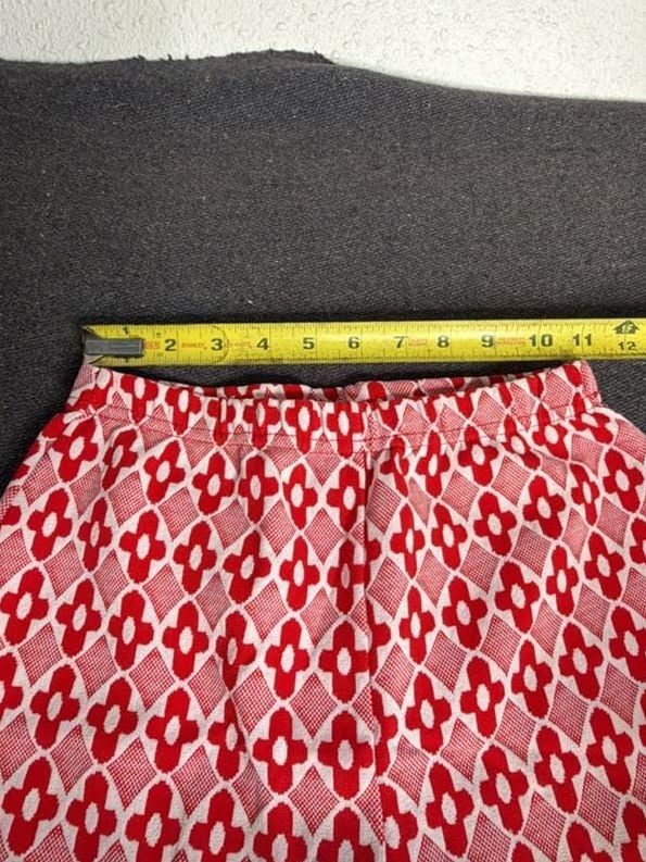 Growing Girl Pants Size 14 Red White Diamond Geo Pattern Flare Trousers 4