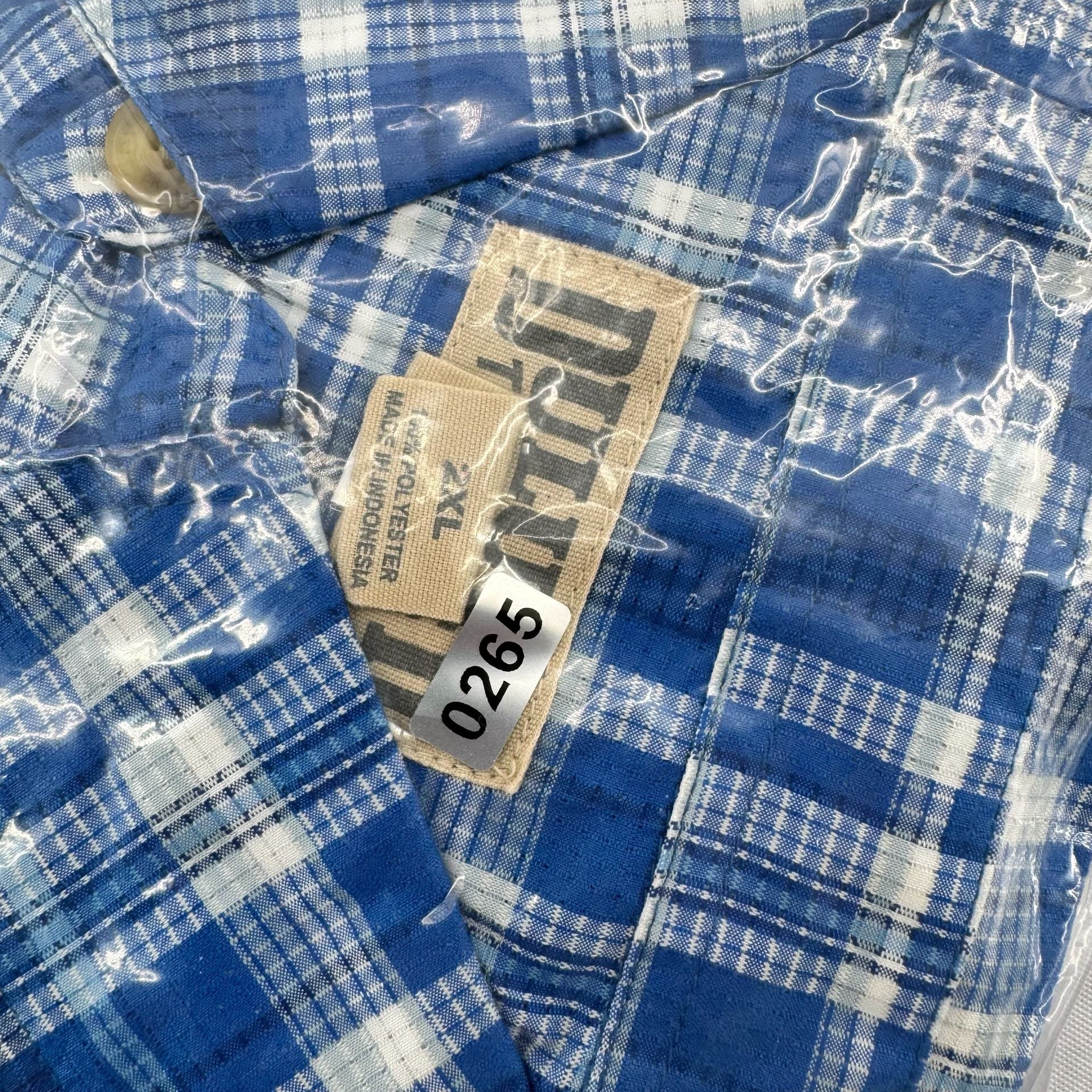 Duluth Trading Co. Blue Plaid Short Sleeve Button Down Shirt 2XL 7