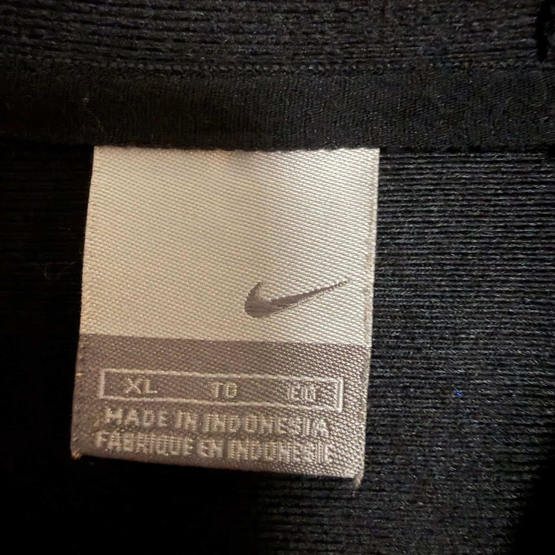 Nike Black Center Swoosh Pullover Hoodie Size XL Y2K Basketball Sweatshirt 4