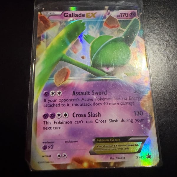 Pokémon Gallade EX XY45 Black Star Promo Card