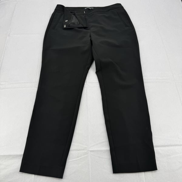 Adrianna Papell Black Flat Front Chino Pants Size 12