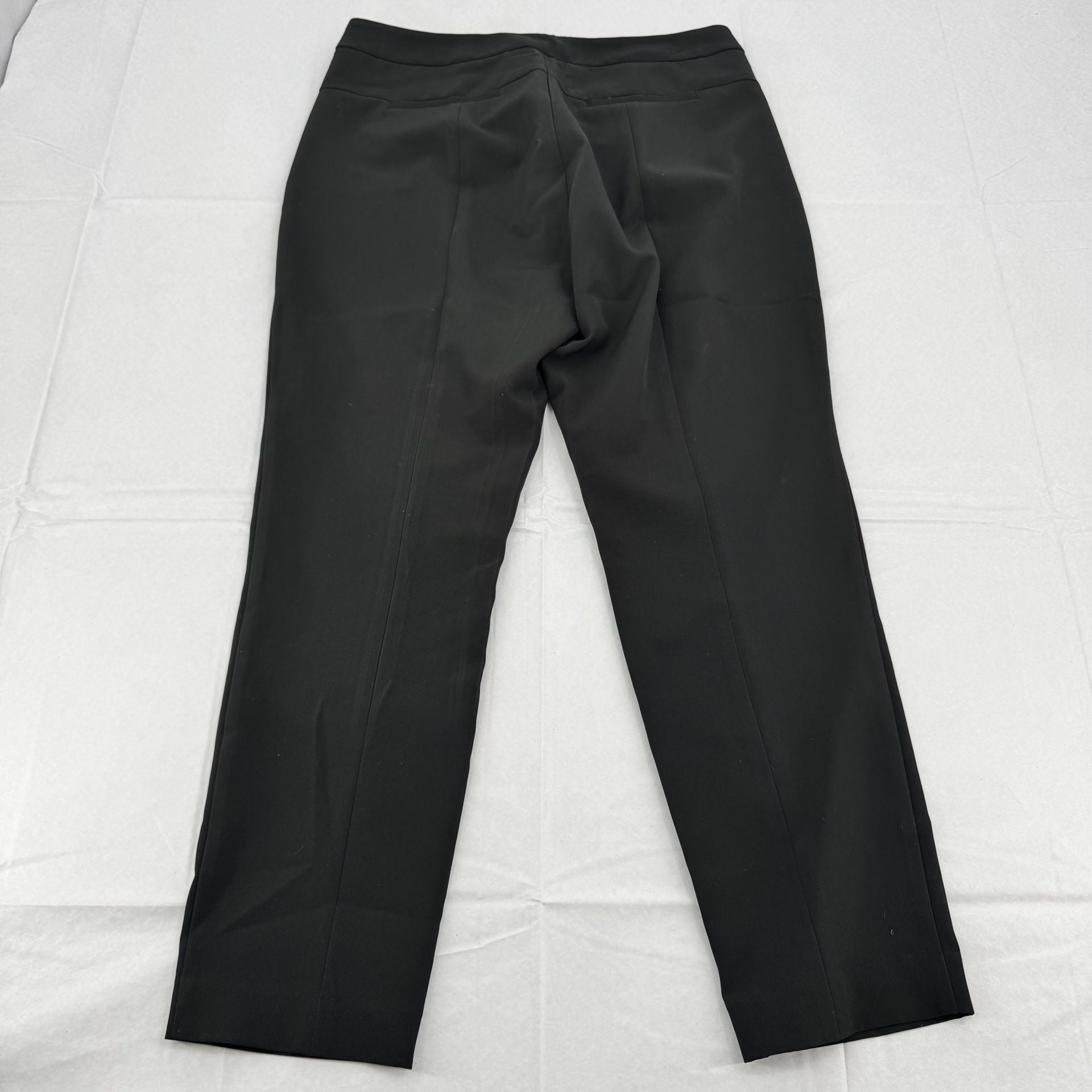 Adrianna Papell Black Flat Front Chino Pants Size 12 6