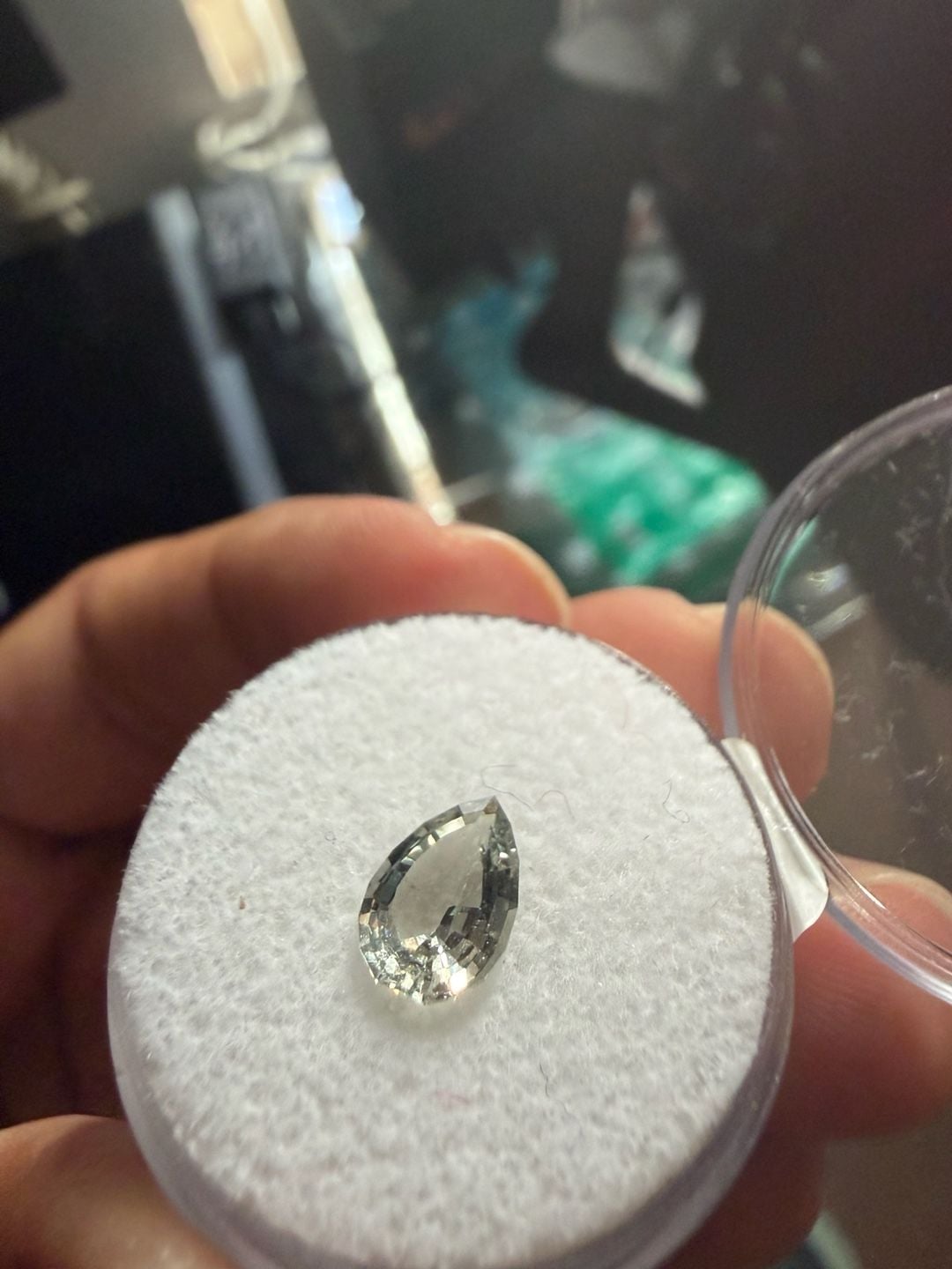 Heliodor Loose Gemstone 1.10 Carat Pear Shape Faceted Afghanistan 1