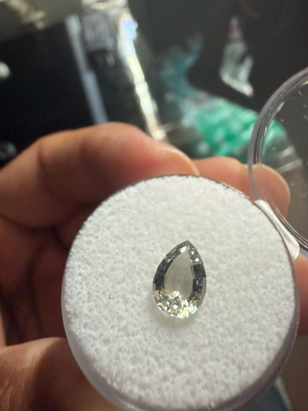 Heliodor Loose Gemstone 1.10 Carat Pear Shape Faceted Afghanistan 2