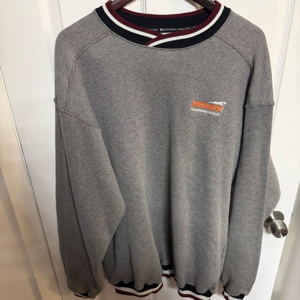 Russell Athletic Crusaders Sweatshirt Size XL Gray Houndstooth Crewneck