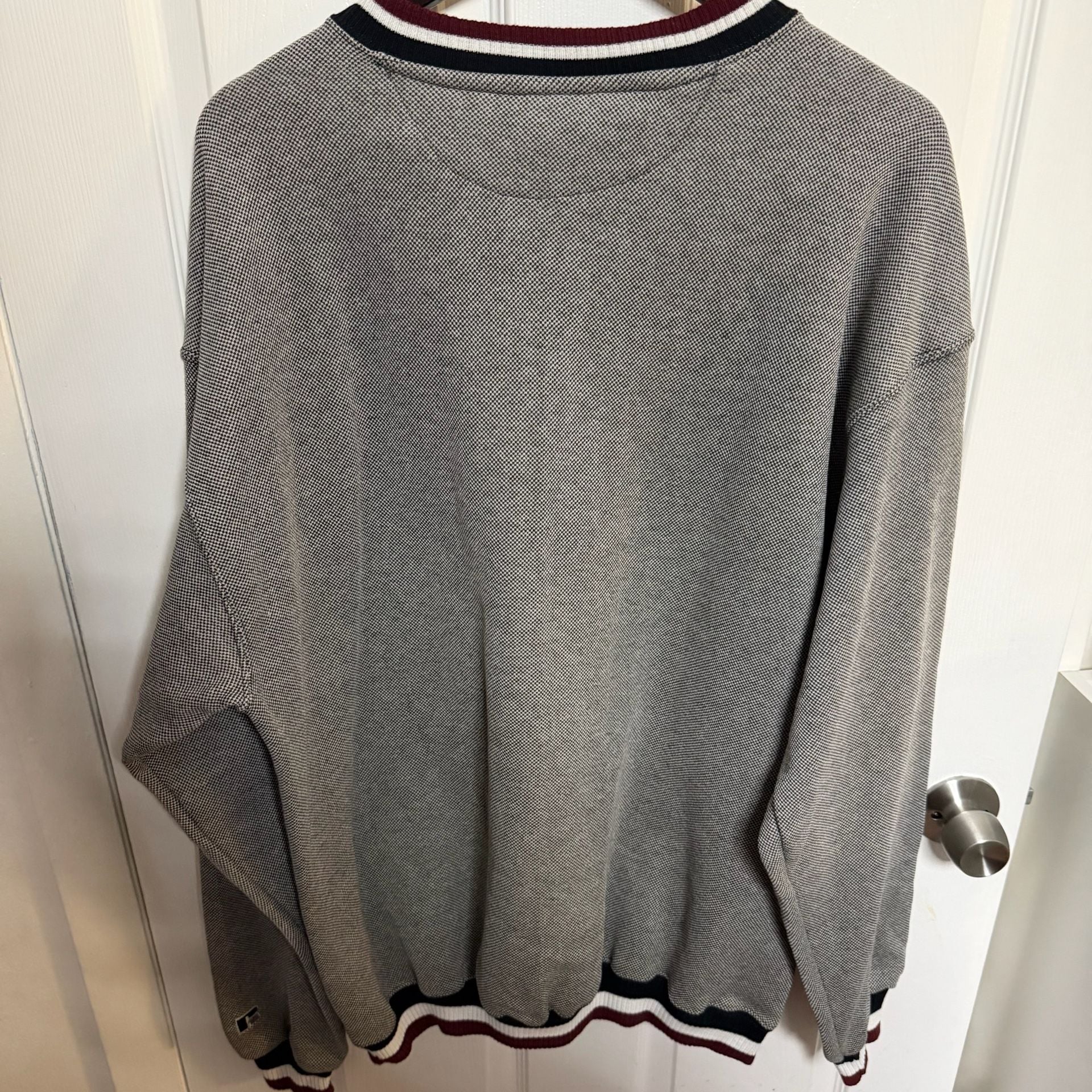 Russell Athletic Crusaders Sweatshirt Size XL Gray Houndstooth Crewneck 6