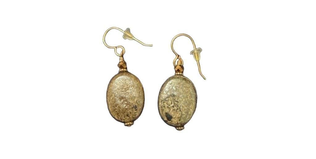 Natural Bronzite Oval earrings 2