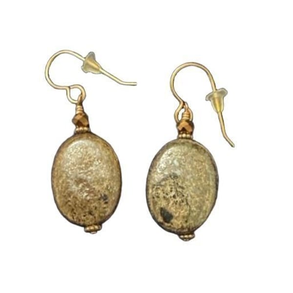 Natural Bronzite Oval earrings
