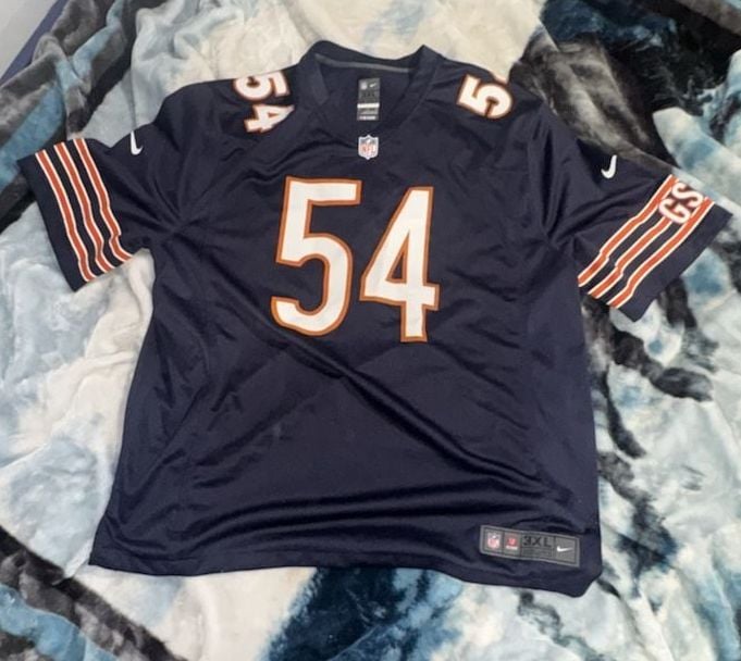 Nike Chicago Bears Sloan 54 Size 3XL Blue Football Jersey 3