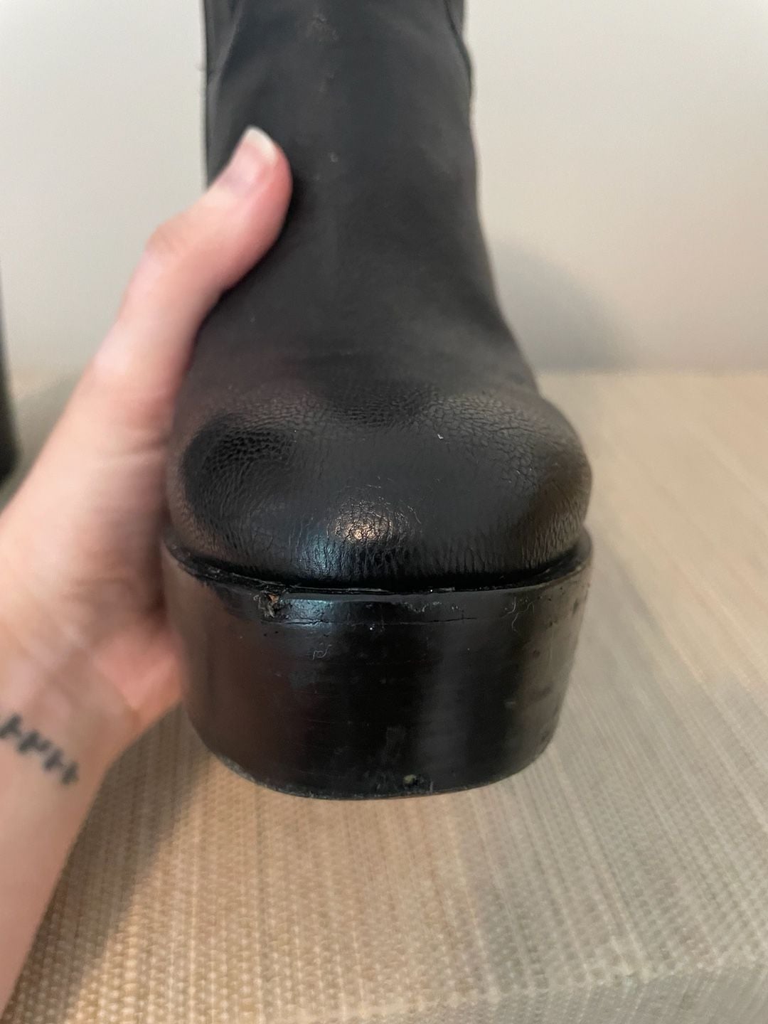 Ash Dakota Black Leather Platform Booties 4