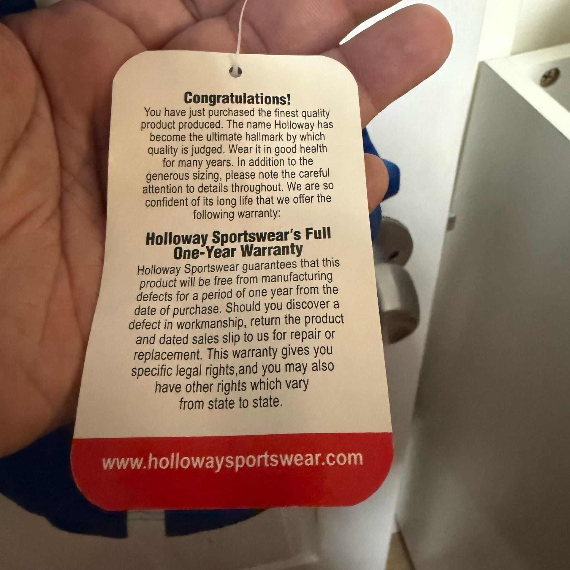 Holloway Determination Jacket Size XL Blue White Full Zip Track Jacket 6
