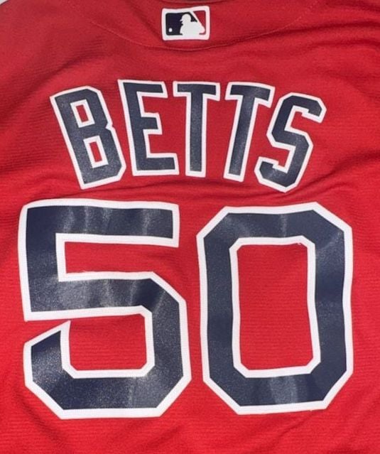 Majestic Boston Red Sox Mookie Betts 50 Jersey Red 3