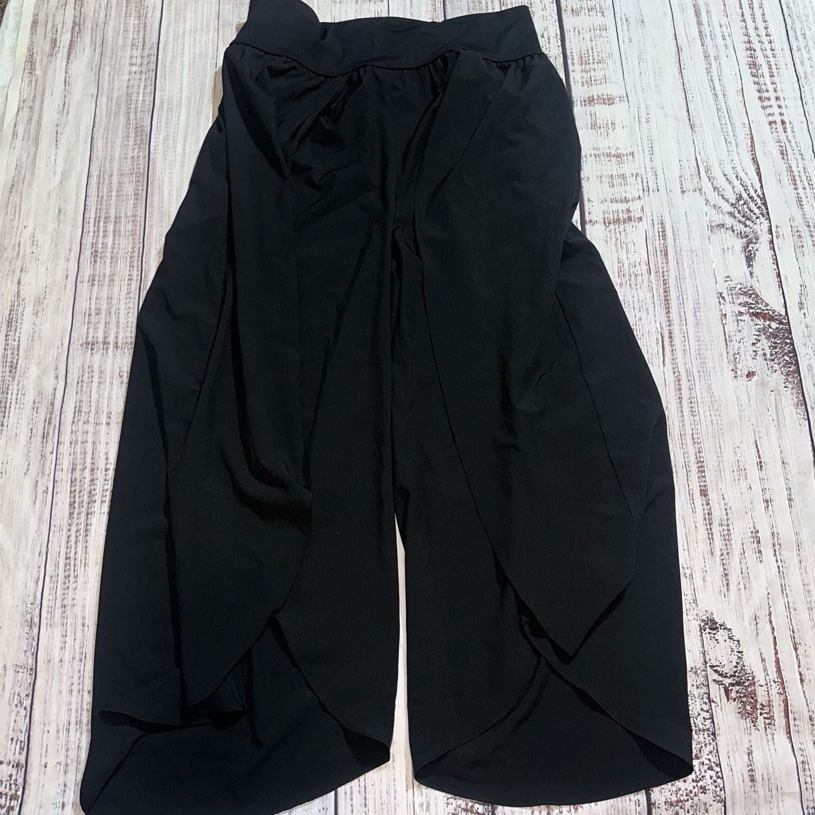 Halara Breezeful High Waisted Palazzo Flowy Wide Leg Pants Black 2