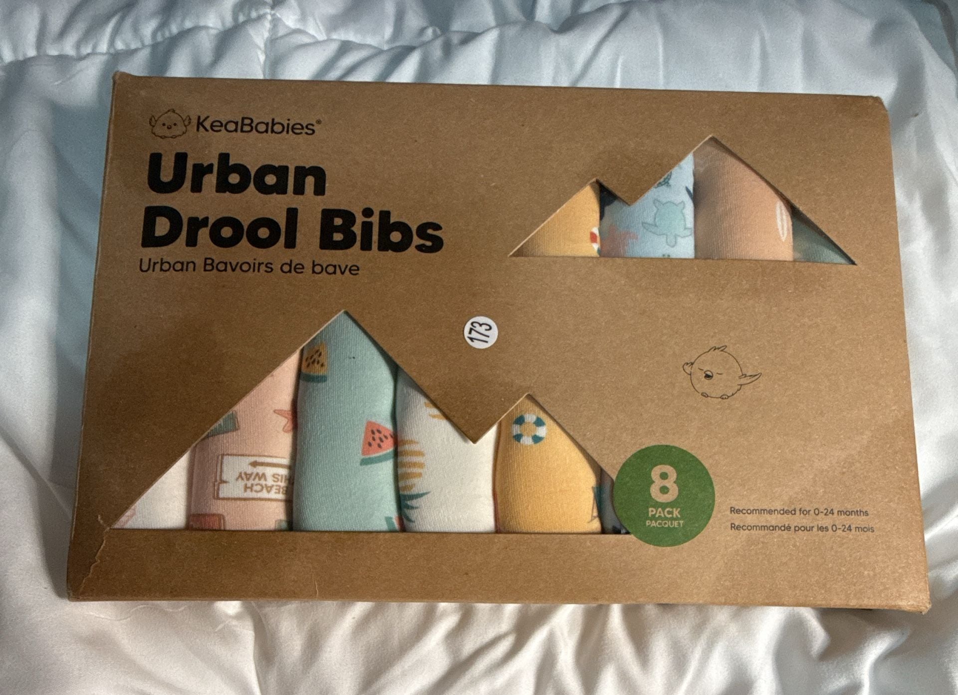 KeaBabies Urban Drool Bibs 8 Pack Beach Day Newborn 0-24 Months 1