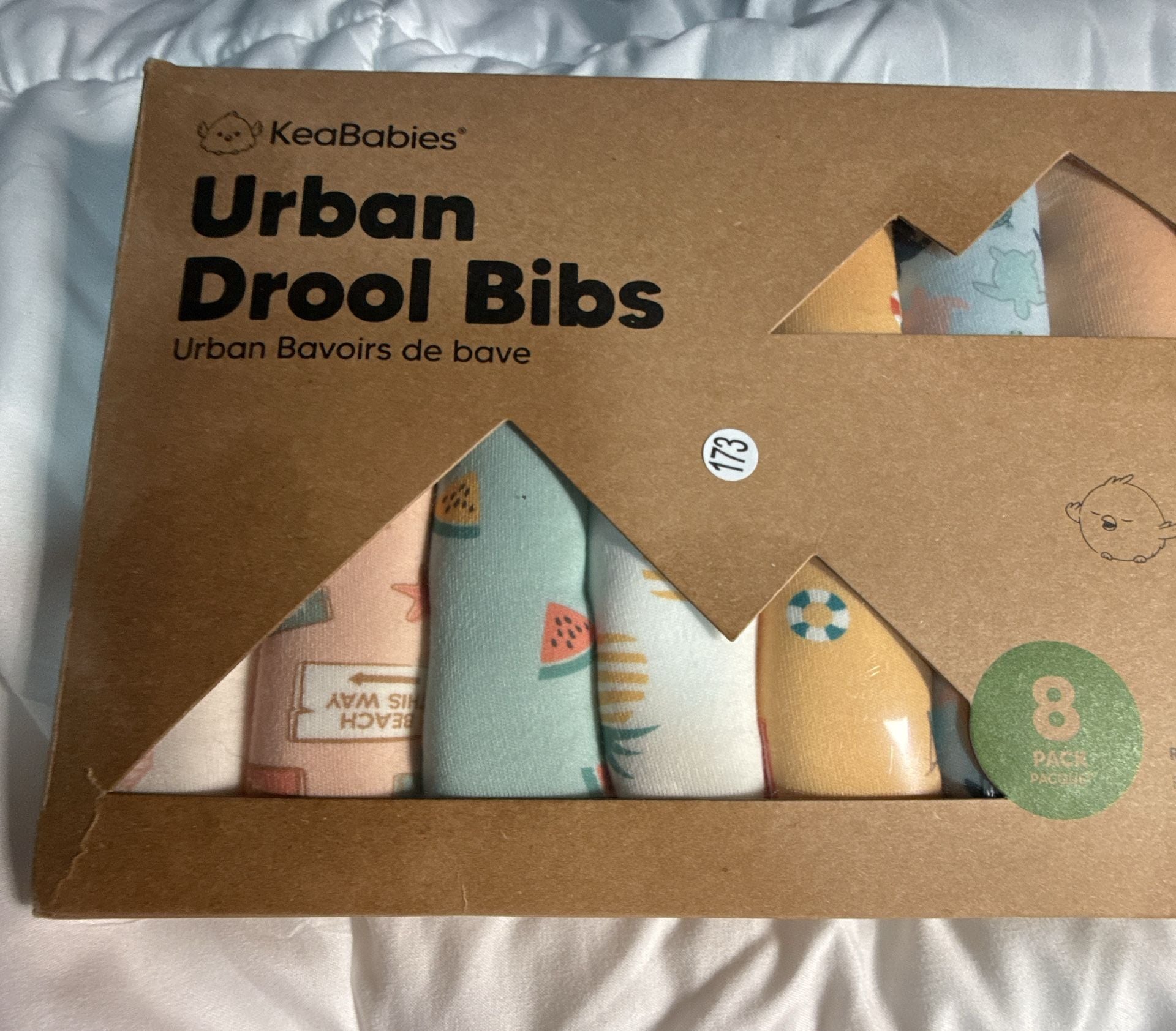 KeaBabies Urban Drool Bibs 8 Pack Beach Day Newborn 0-24 Months 2