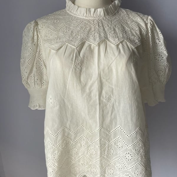Industry Republic Clothes Eyelet Peasant Blouse