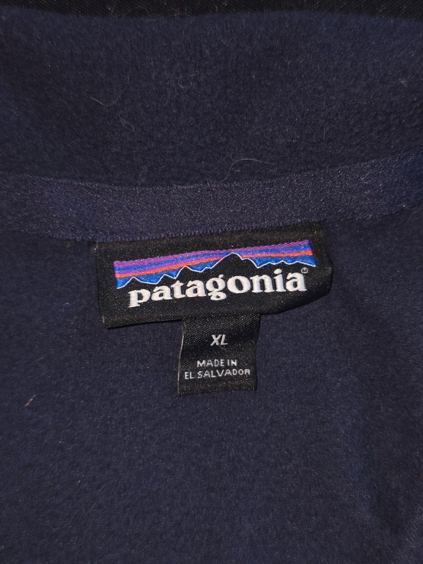 Patagonia 1/4 Zip Fleece Pullover Size XL Navy Darkhorse Embroidered 4